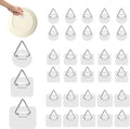 Bilillo 30PCS Adhesive Picture & Plate Hangers, No Nails Wall Hooks, Invisible Heavy Duty Sticky Hanging Hooks for Frames, Plates, Wall Art Decor, No Damage (Round & Square)