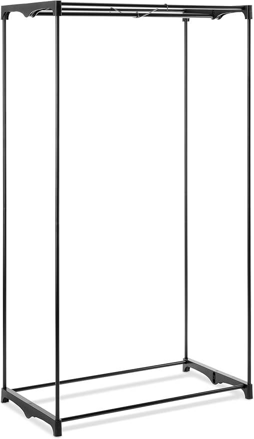 Whitmor 36-inch Clothes Closet - Double Door Portable Closet - Store Seasonal Clothing - Black Fabric Cover