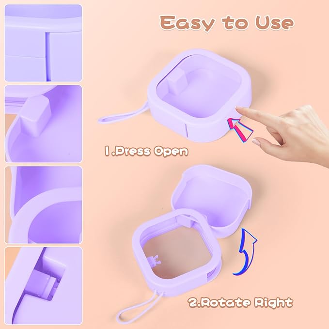 Hair Tie Organizer, Small Portable Hair Accessories Storage Can Be Stackable Or Hung On The Wall, Small Items Holder Hair Tie Organizer for Jewelry Hair Stuff Hair Clip Cotton Swab