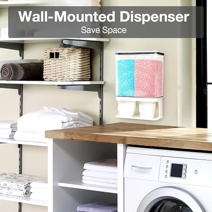 Conworld Laundry Beads Dispenser -Laundry Detergent Dispenser, Easy Access to Scented Beads, Laundry Room Organization Suitable for Laundry Beads , Laundry Powder, Rice (BPA Free )