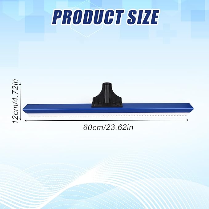 23.6in/60cm Epoxy Squeegee with 0.16in/0.4cm Notched Teeth, Floor Squeegee for Self Leveling Cement Urethane Epoxy Floor Tool for Garage Driveway Wall Applications