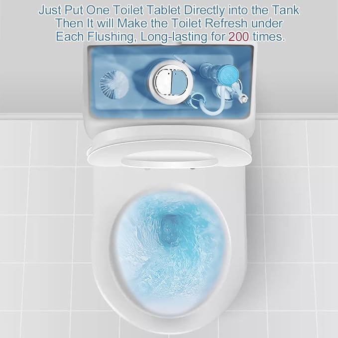 KIISIISO Toilet Bowl Cleaner Tablets, 12 PACK Commercial Household Bathroom Cleaners, Automatic Toilet Tank Cleaners Deodorizers