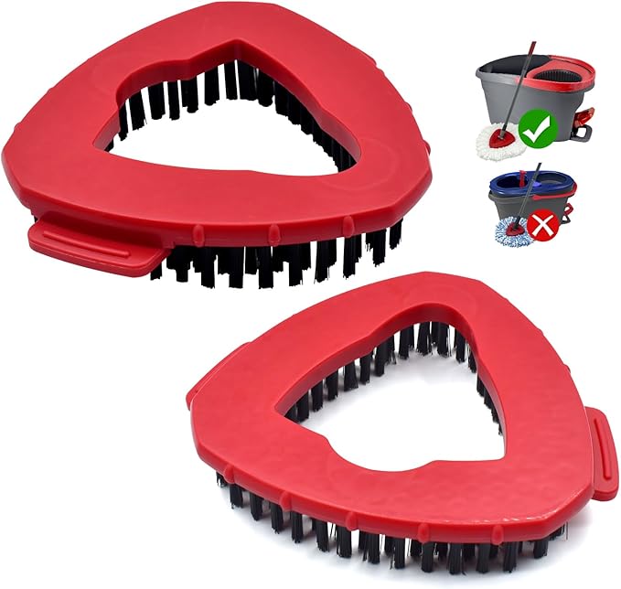 Scrub Brush Mop Replace Head for O cedar EasyWring 1-Tank Spin Mop System Ocedar Mop Scrub Brush Head Hard Bristle Scrub Brush Floor Clean to Bathroom, Kitchen, Tub and Tile, NOT Fit RinseClean 2-Tank