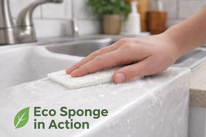Scrub & Throw Lite, Cellulose Sponges (15-Pack), Eco-Friendly, All-Purpose Household Natural Cellulose Sponges, for Dishes, Cleaning, Biodegradable, Non-Scratch