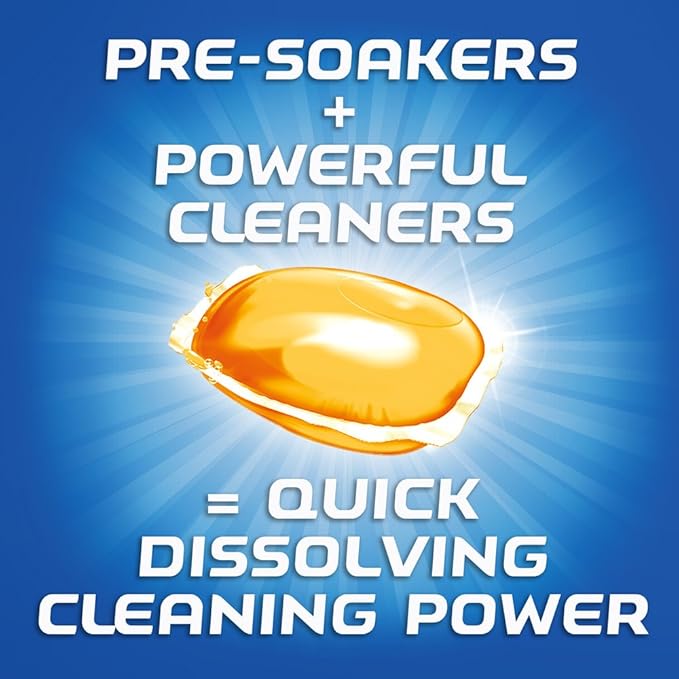 Finish Gelpacs Dishwasher Detergent Pods, Quick Dissolving Cleaning Power, Fights Grease & Dried-On Food, Easy-to-Use Pre-Measured Dishwasher Soap, Orange Scent, 54 Count