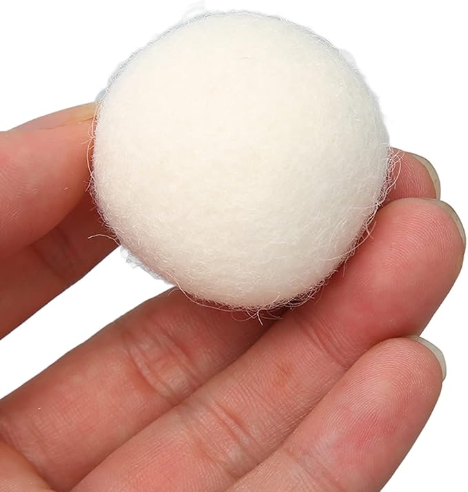 ZJchao 6 Pack Wool Dryer Balls for Laundry High Density Wool Drying Balls Reduce Static Cling Shorten Drying Time Reusable with Softener Alternative for Clothes Baby Delicates (4cm)