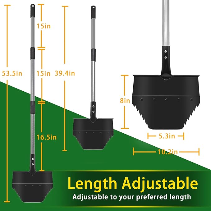 Garden 53.5Inch Edger Lawn Tool, Manual Long-Handled Edging Shovel, Snow Shovels,Lawn Edging Tool for Yard, Garden Beds,Landscaping, Sidewalk