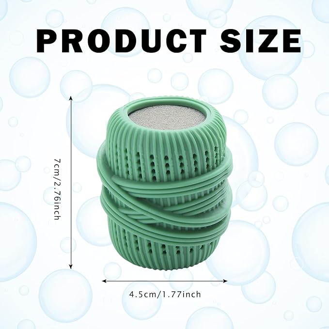Washing Machine Laundry Ball Reusable Fabric Softener Dispense Ball for Washing Sponge Cleaning Tool Household Substitute (Green)