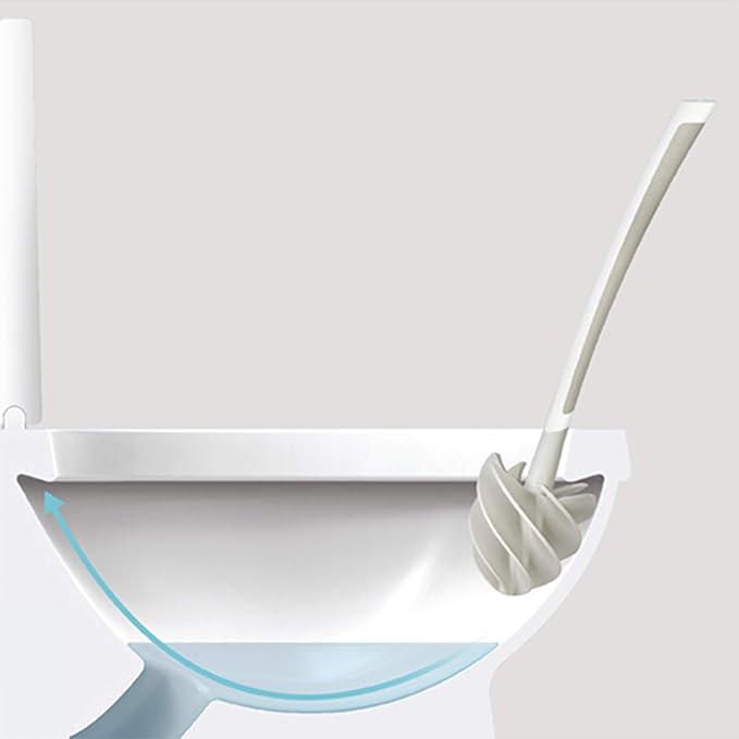 Better Living Products 17253 LOOEEZ Hygienic Toilet Squeegee/Brush, White with Grey