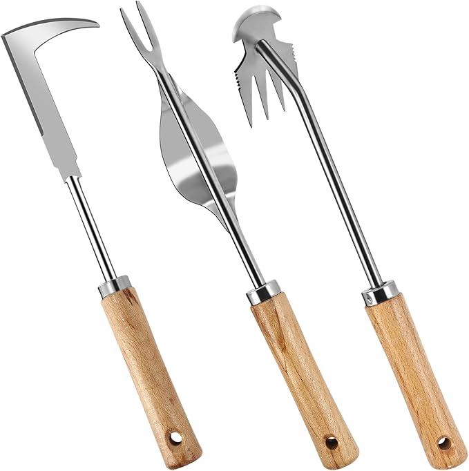 FR 3 Pcs Set Weed Puller Tool, Manual Weed Puller Tool, Crevice Weeder