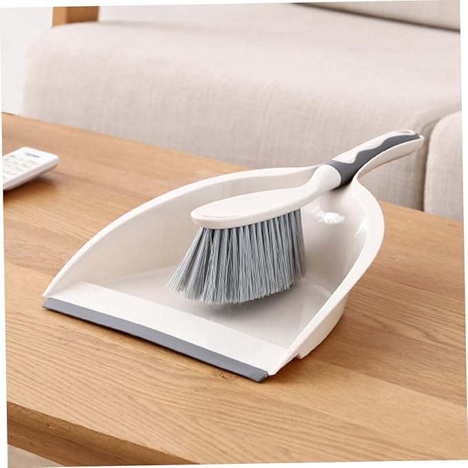 VOSAREA 1Set Mini Hand Broom and Dustpan Set Compact Household Cleaning Accessory for Home Office and Study Miniature Brush with Fine Workmanship for Easy Storage and Portability