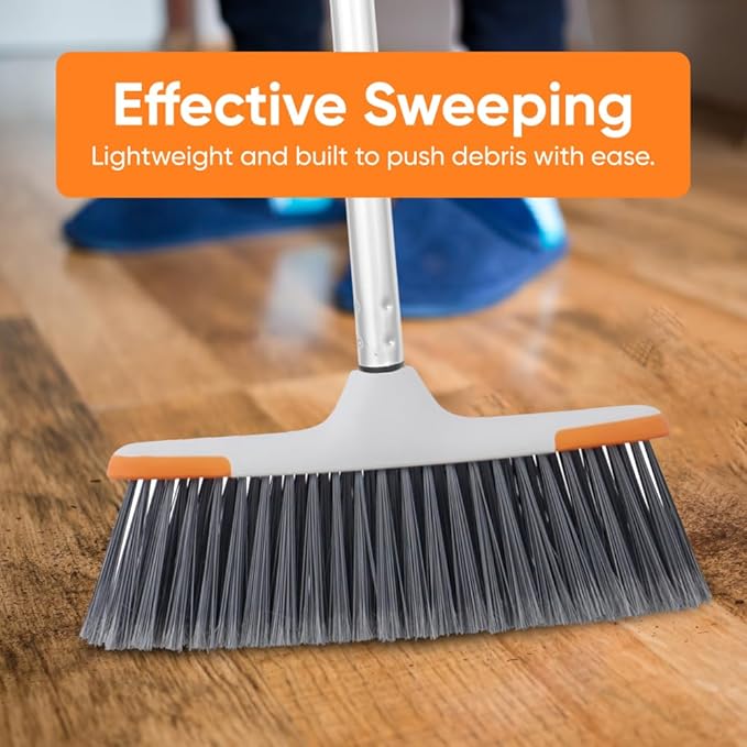 Superio Lightweight Essential Household Broom Head (Gray)