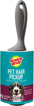 Scotch-Brite Pet Hair Pickup Extra Sticky Lint Roller, Used for Removing Fur on Couches, Clothes, and More, 95 Sheets