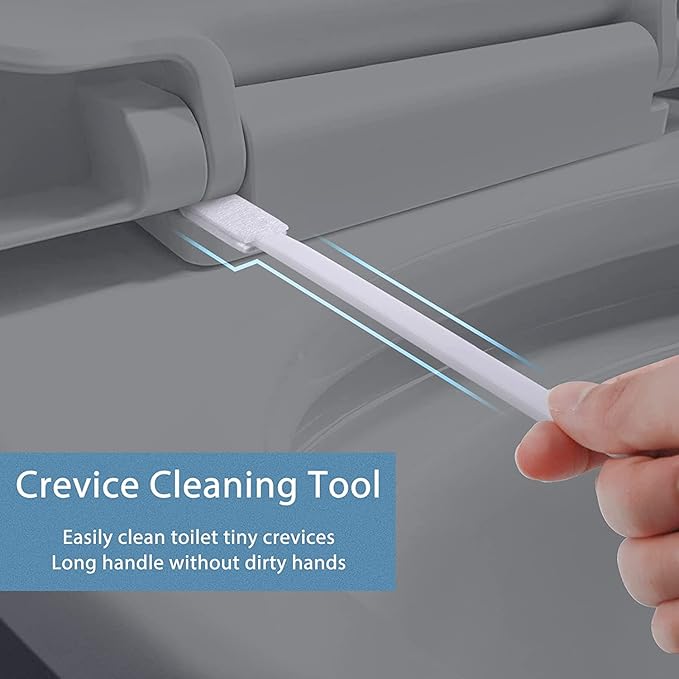 60Pcs Crevice Cleaning Tools, Disposable Toilet Brush for Narrow Gaps, Small Cleaning Brushes for Small Spaces for Bathroom, Kitchen, Household