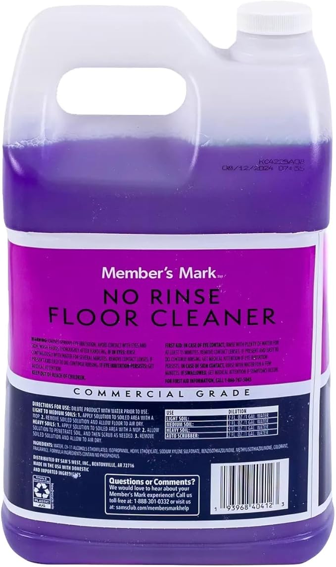 Member's Mark No Rinse Floor Cleaner, 1 Gallon