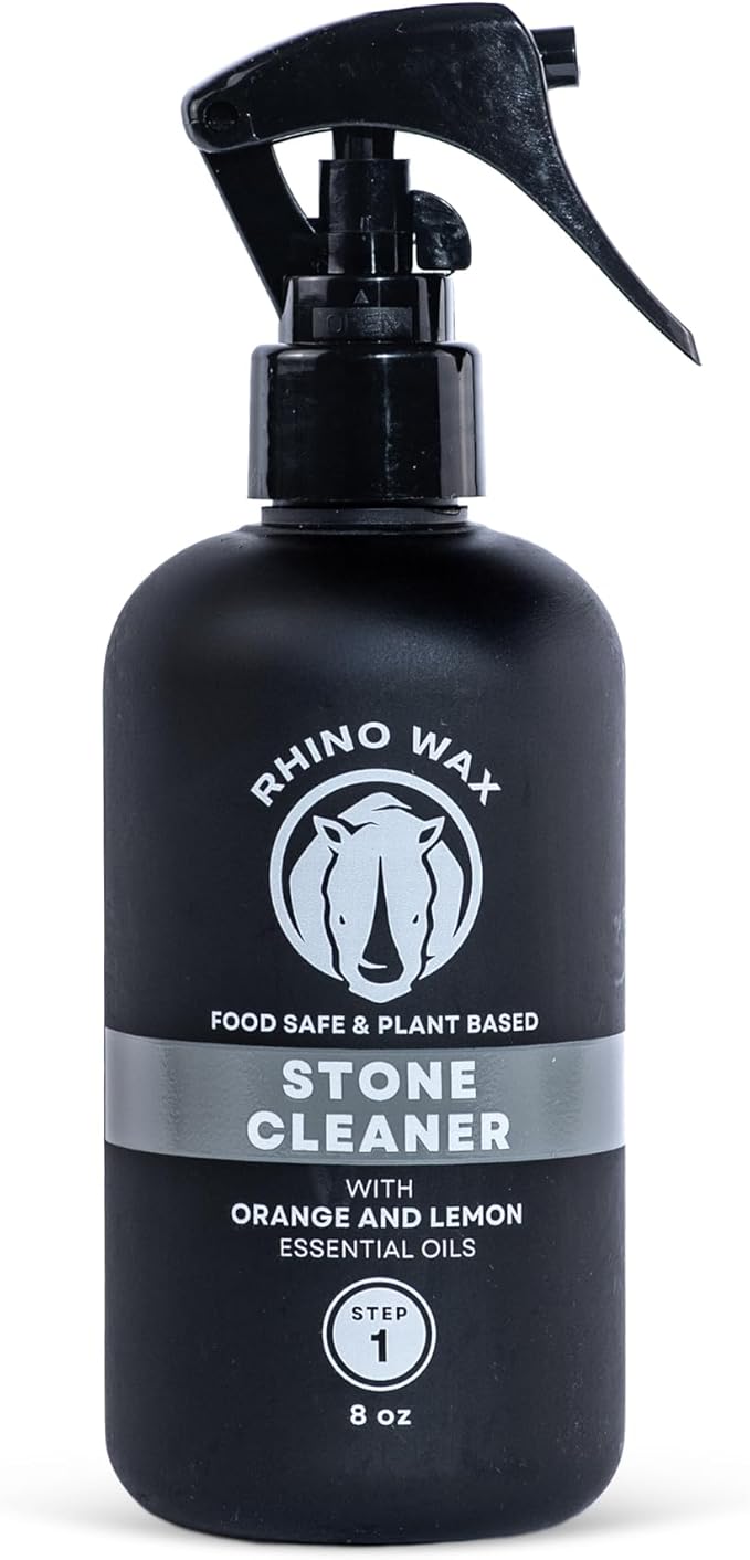 Soapstone Spray Cleaner - Safely Clean Soap Stone, Slate, Granite, Quartz, Marble, Concrete - Food Safe - Natural Ingredients - Fresh Orange & Lemon Scent Eliminates Odors - Made in USA