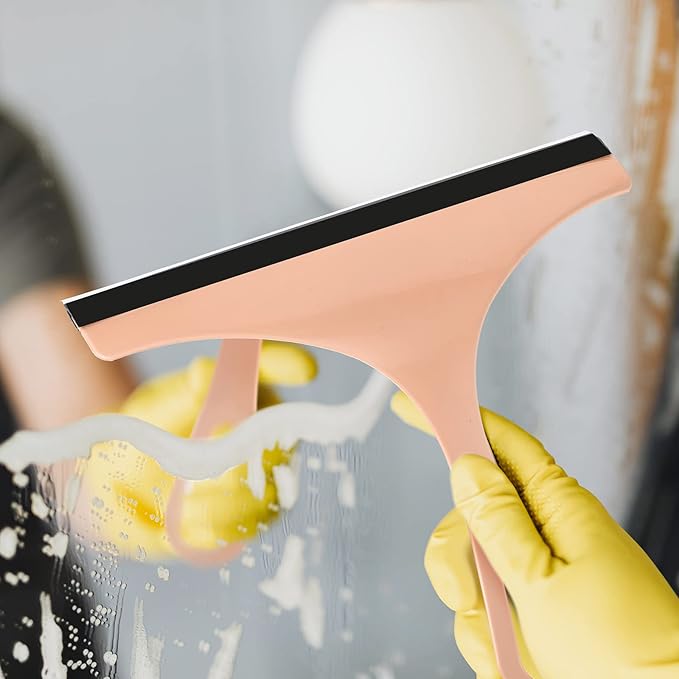 Yinder 21 Pcs Small Squeegee for Shower Glass Door 8.7" Silicone Shower Glass Window Cleaner Bathroom Squeegee for Car Windshield Window Mirror Art Class Group Craft(Colorful)