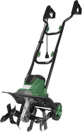 14-Inch Electric Tiller Cultivator, LAZYLAND 10A 360RPM Corded Rototiller with 8.7-Inch Tillling Depth, 4X4 Steel Tines for Garden/Lawn/Yard/Soil Aeration/Soil Cultivation