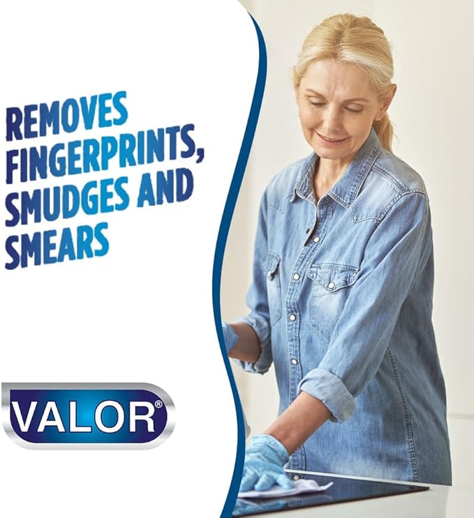 Valor Glass Cleaner Trigger Sprayer – Streak-Free Shine for Glass & Mirrors, 32 fl oz (32 Fl Oz (Pack of 3))