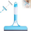 3 in 1 Window Cleaning Scraper,Window Squeegee with Sprayer for Glass,for Car, Kitchen Flooring and Tiles, etc. (Blue)