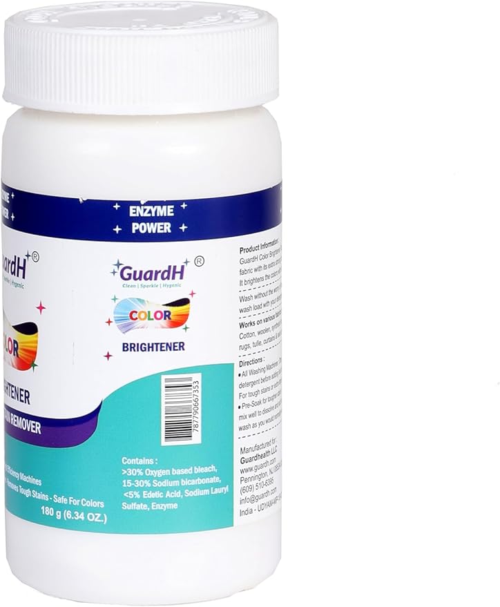 Laundry Stain Remover & Color Booster Tablets – Brightens Clothes, Removes Tough Stains, No Bleach – 30 Enzyme Tablets for Colorful Loads (180g)