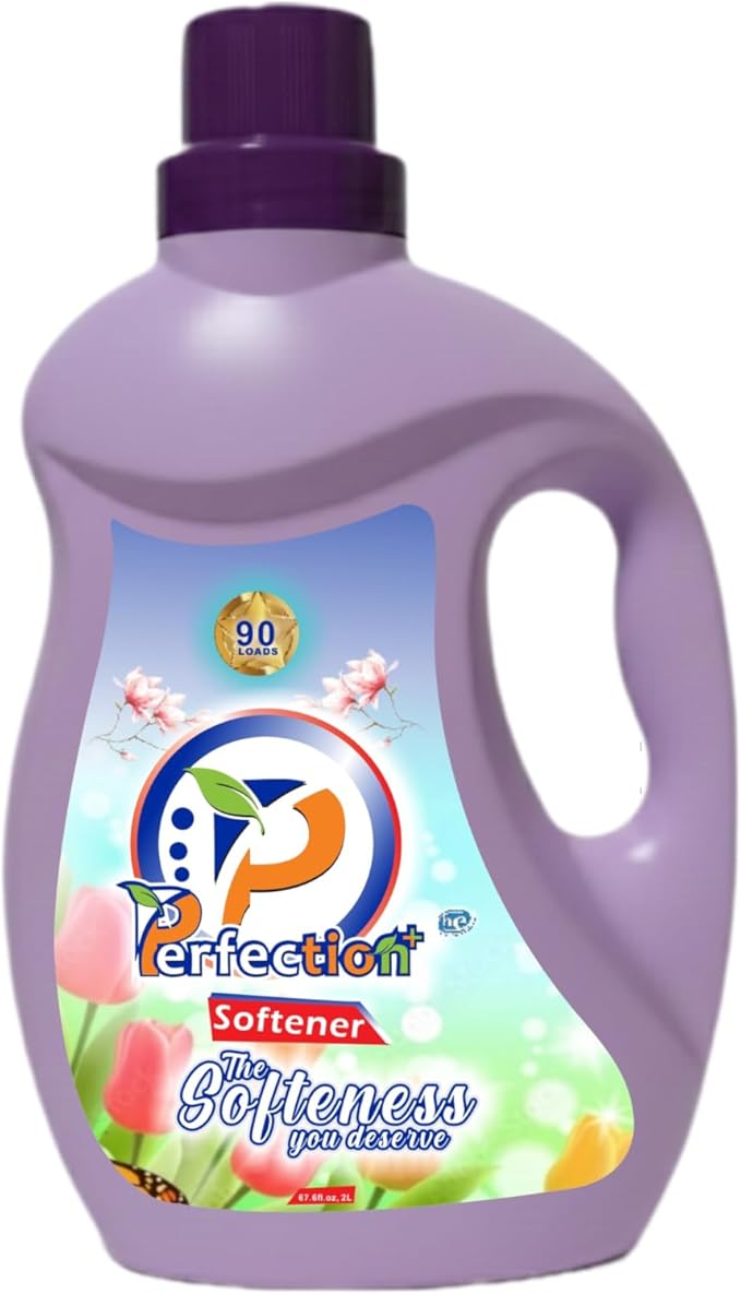 Perfectionplus Fabric softener, ultra soft, concentrated formula, long lasting fresh scent, gentle on clothes, reduces wrinkles, 2L(67.6 Fl.oz) 90 loads, high performance.