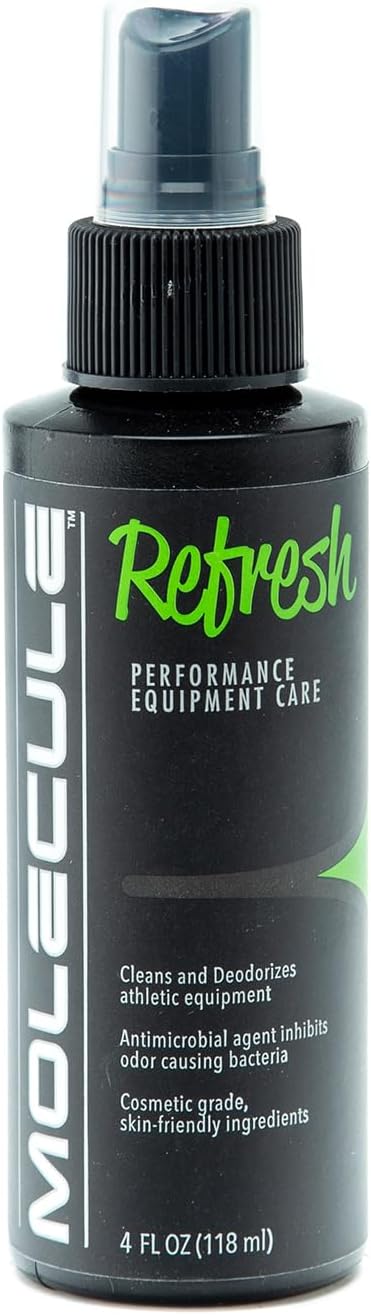 Molecule Refresh Spray | Performance Apparel Care | Cleans and Deodorizes Racing Suites & Technical Fabrics | Signature Fresh Scent | 4 Ounces