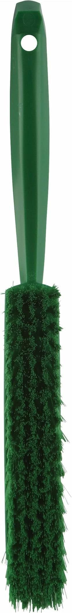 Vikan 45872 Bench Cleaning Brush, Polypropylene/Polyester Soft Bristle Dustpan Brush & Sweeper With Handle, 14-Inch, Green