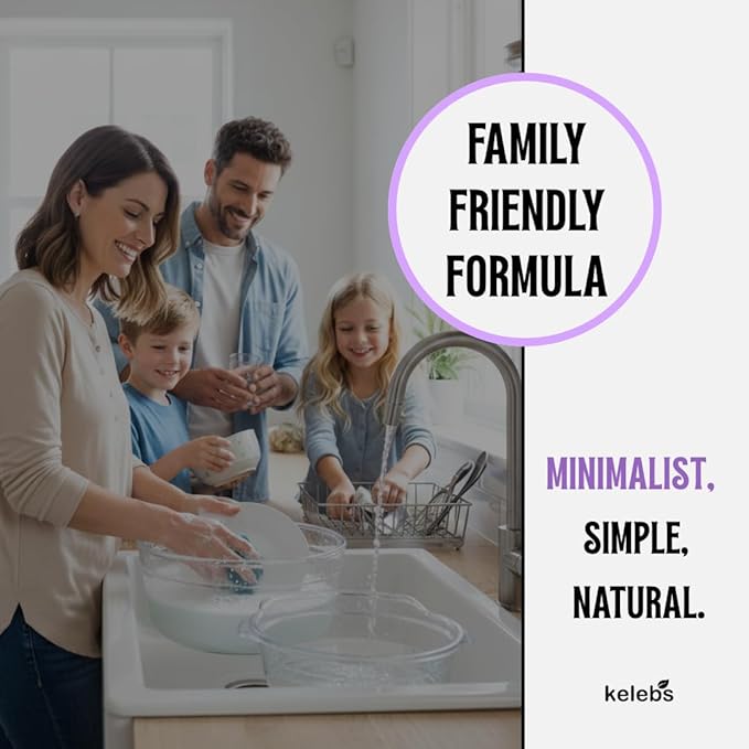KELEBS 7 Dish Soap Bars | Lavender Essential Oil Formula | Natural & Organic Ingredients | Gentle on Hands | For Plant-Based Kitchens & Light Dishwashing | Biodegradable | No Overpour | Value Pack