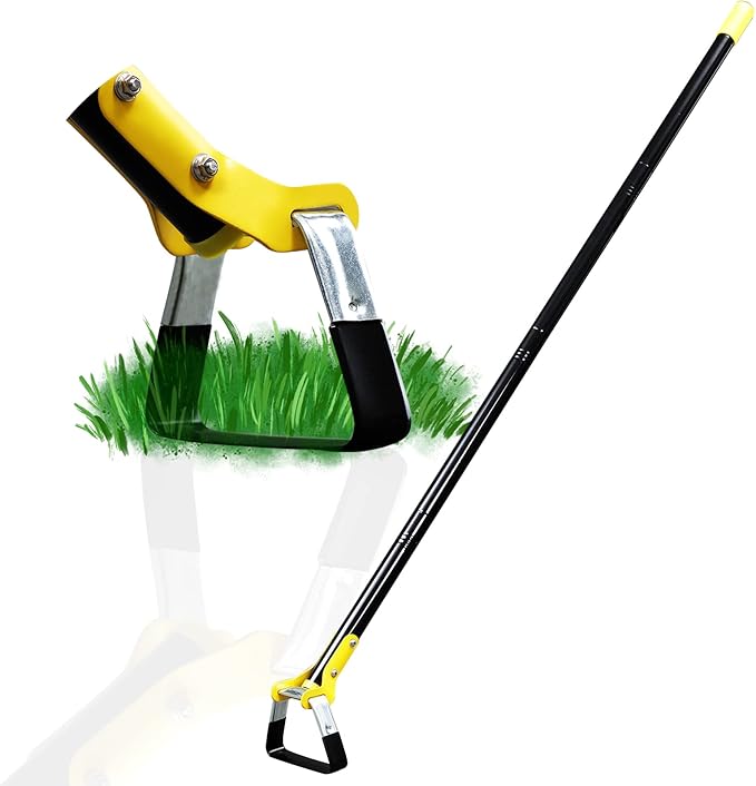 DonSail Hoe Garden Tool -Scuffle Garden Hoes for Weeding Gardening Long Handle Heavy Duty - Adjustable Weeding Loop Stirrup Hoe 30-61 Inch Black