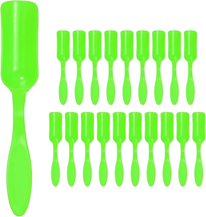 20-Pack Mini Gardening Shovel Spoons, Plastic Garden Soil Scoops for Cultivation Digging Transplanting/Flower Planting/Plant Succulent, Colorful Small Gardening Tools [Green]