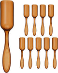 10-Pack Mini Gardening Shovel Spoons, Plastic Garden Soil Scoops for Cultivation Digging Transplanting/Flower Planting/Plant Succulent, Colorful Small Gardening Tools [Brown]