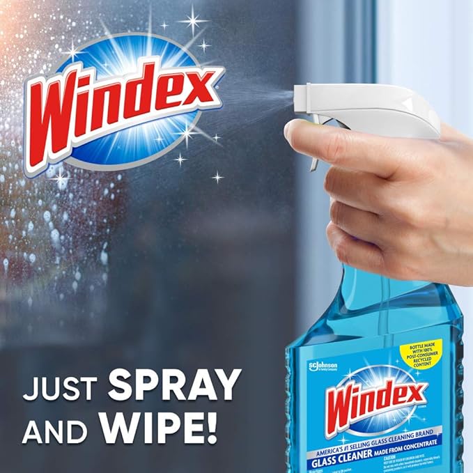 Windex Glass Cleaner Concentrate, Two 2.9 Ounce Concentrated Refill Bottles