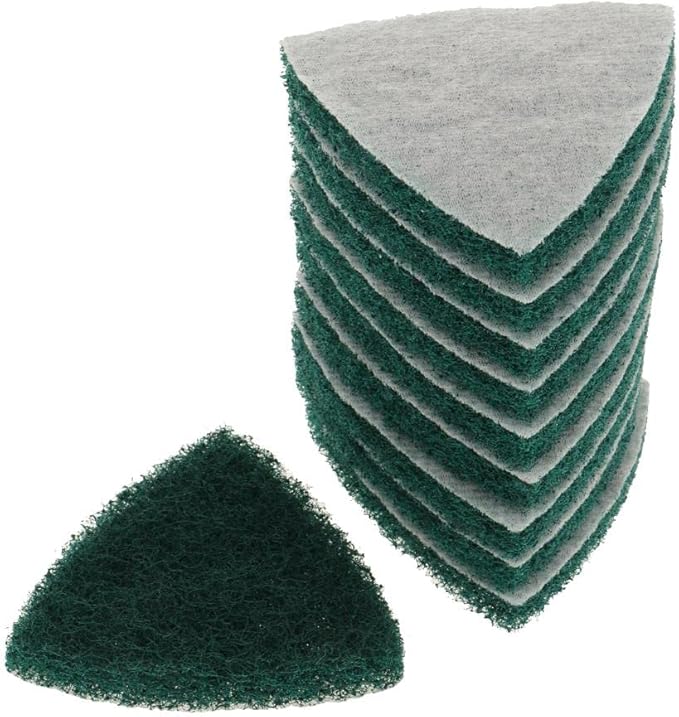 Generic 10 Pack Triangle Cleaning Pads for Scouring, 240 coarse