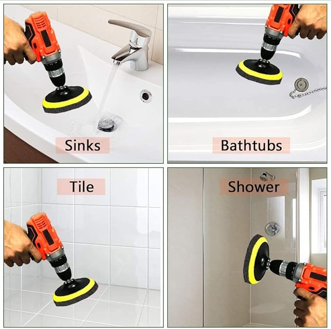 Utoolmart 7 Inch Scrubber Scouring Pads 1000 Grits Drill Scuffing Disc Hoop and Loop Surface Conditioning Disc Gray 2Pcs