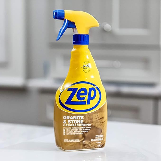 Zep Granite and Stone Cleaner and Protectant - 32 oz (Case of 4) ZUCSPP - Specialized Professional Grade Formula Cleans and Protects Stone