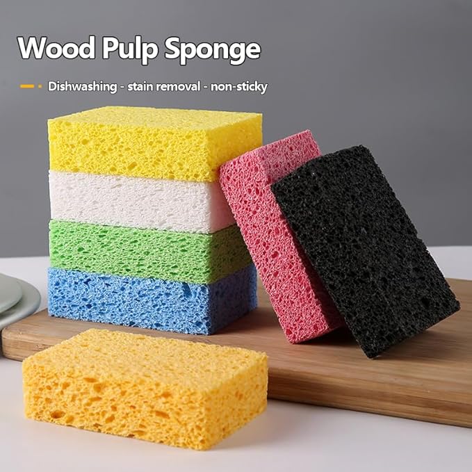 24 - Pack Non-Scratch Scrub Sponges - Sponges for Dishes and Washing Dishes, Cleaning Sponges for Kitchen Home and More（Blue）
