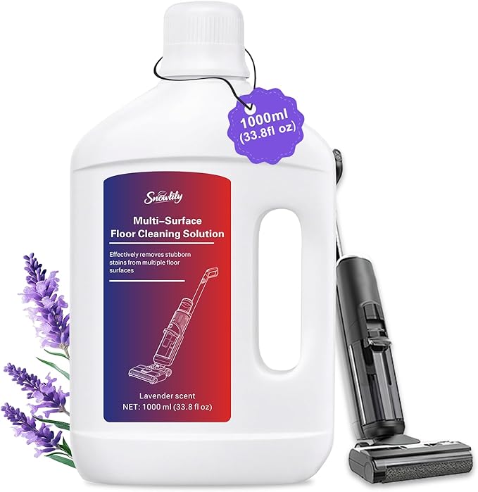 Snowlily Floor Cleaning Solution Compatible with Dreame Wet & Dry Vacuum, No residue & Pet-friendly, Household Floor Cleaners Suitable for Robot Vacuum Cleaners and Floor Mops (33.81 Fl Oz)