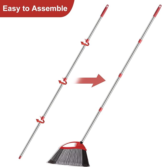 4-Section Spin Mop Replacement Handle, Mop Handle Compatible with Ocedar Spin Mop, 2.5-to-5 Foot Easy Cleaning Floor Mop Stick for Floor Cleaning