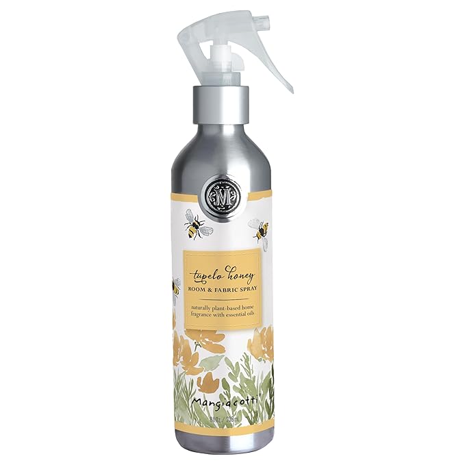 Mangiacotti Room Spritz Fabric Deodorizer Air Freshener Spray |Naturally Plant-Based with Essential Oils Room Fragrance, 8 Ounces, Tupelo Honey