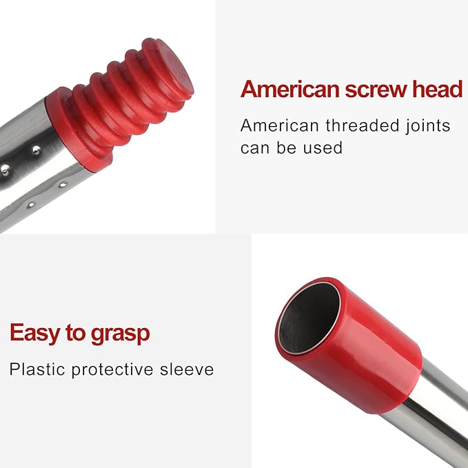4-Section Spin Mop Replacement Handle, Mop Handle Compatible with Ocedar Spin Mop, 2.5-to-5 Foot Easy Cleaning Floor Mop Stick for Floor Cleaning
