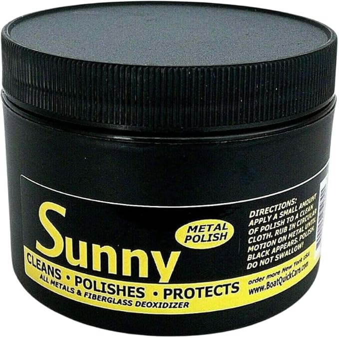 Sunny Metal Polish | Silver, Gold, Brass, Headlight Cleaner | Tarnish Remover | Made in USA (12oz)