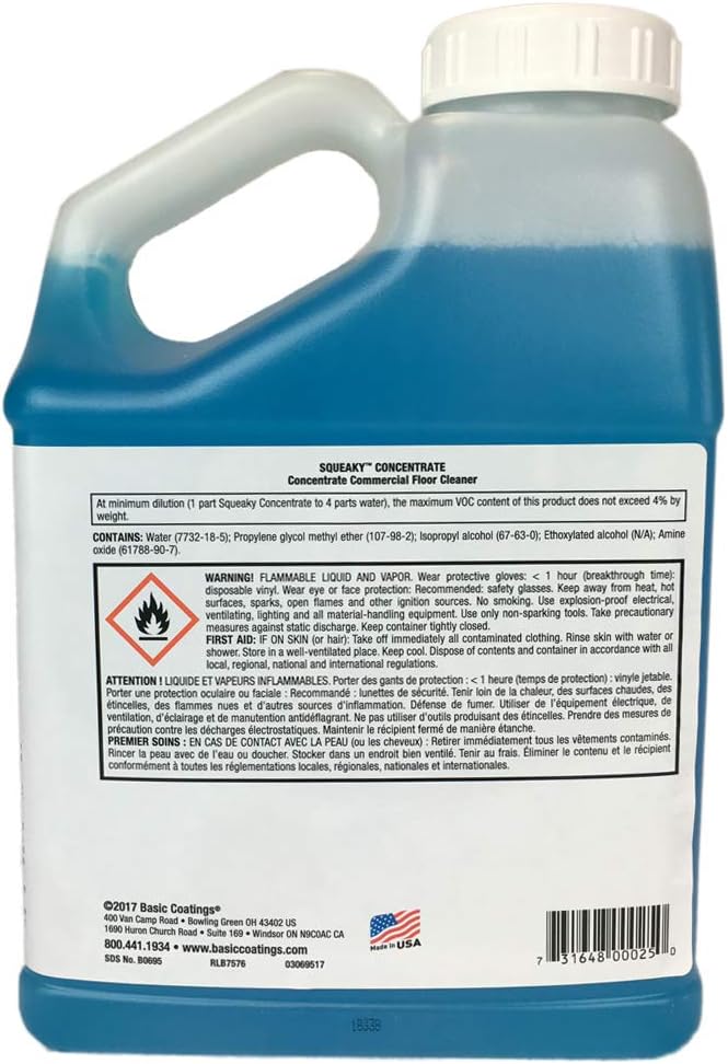 NEW Basic Coating Squeaky Spray Bottle 32 fl oz + Basic Coating Squeaky Concentrate 1 Gallon Hardwood Floor Cleaner