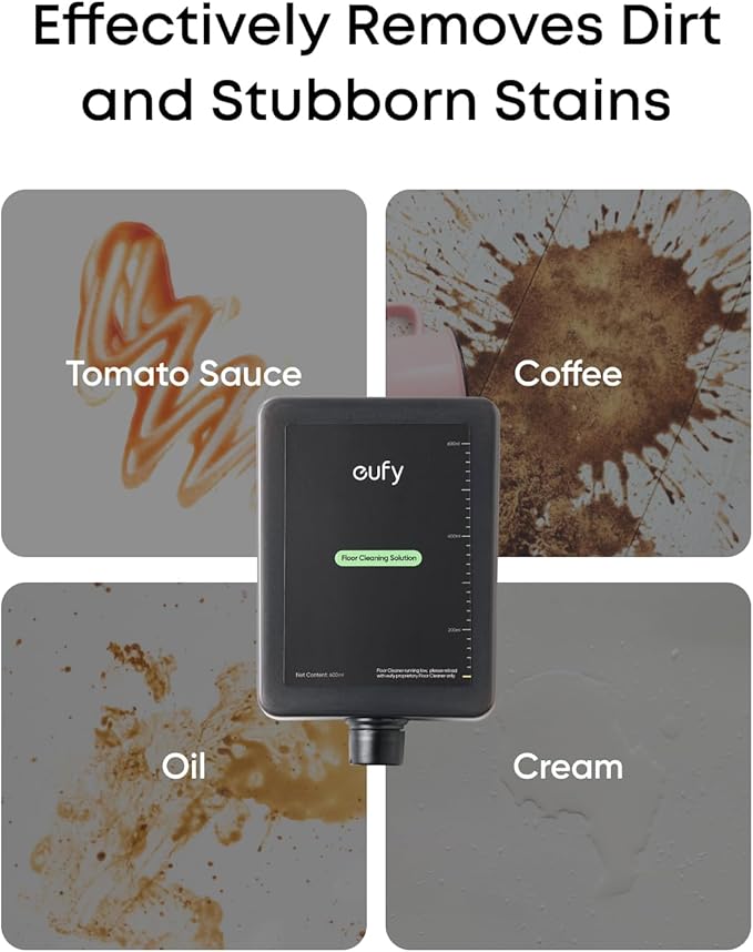 eufy Official Hard Floor Cleaner Accessories for Omni S2, Gentle Ingredients, Low-Scent, Suitable for Various Surfaces