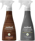 Method Stainless Steel Cleaner + Polish 14 oz Wood Polish, 14 oz. Bundle, 2 ct.