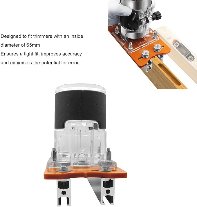 Router Trimmer Tool, Portable Adjustable Router, Wood Cutting Accessory with 2 in 1 Function, Electric Hand Machine with Precision Design, Woodworking Equipment, Kit for Home Yard Craft Repair