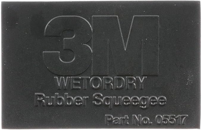 3M Wetordry Rubber Squeegee 05517, 2-3/4 in x 4-1/4 in, Comfort Fit, Flexible, For Wet Sanding