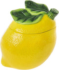 Hobby Lobbby Lemon Shaped Cookie Jar 9" H x 10.5" W x 8.25" D, Yellow, Kichen Decor, Countertop Treat Jar