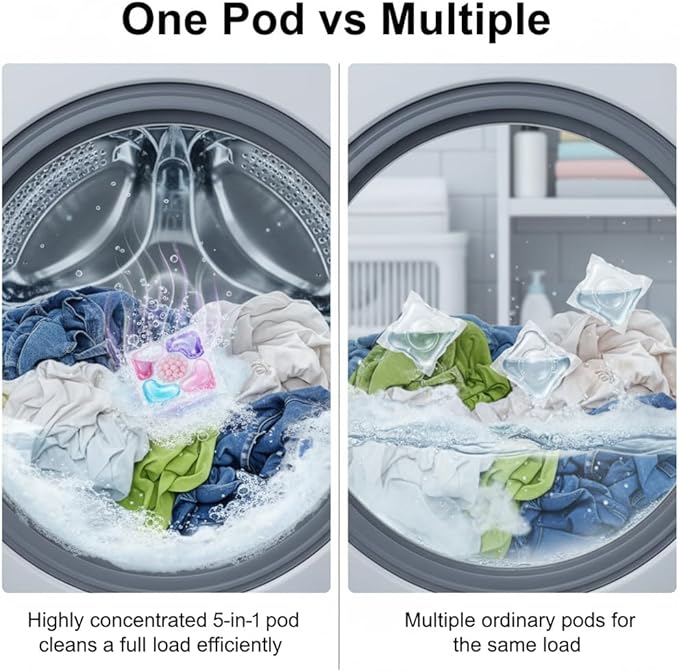 5 in 1 Laundry Beads - 5 in 1 Laundry Pods with Fabric Softener & Scent Beads(50PCS)