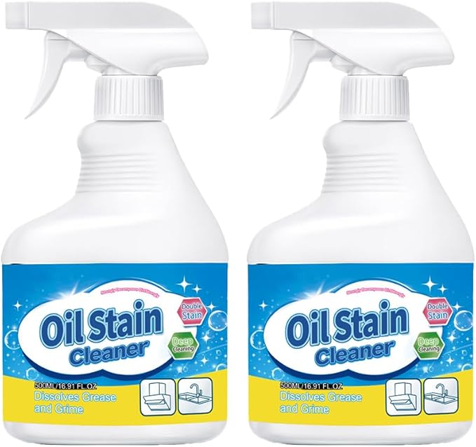 500ml Heavy-Duty Kitchen Degreaser Foam Spray, Powerful Kitchen Grease Cleaner, Multipurpose Grease Cleaner Spray for Pots, Pans, Countertops & Appliances, Heavy Oil Stain Cleaner (2pcs)